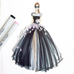 女王風(fēng)范 婚紗裙裝的素描設(shè)計(jì)與藝術(shù)表達(dá)